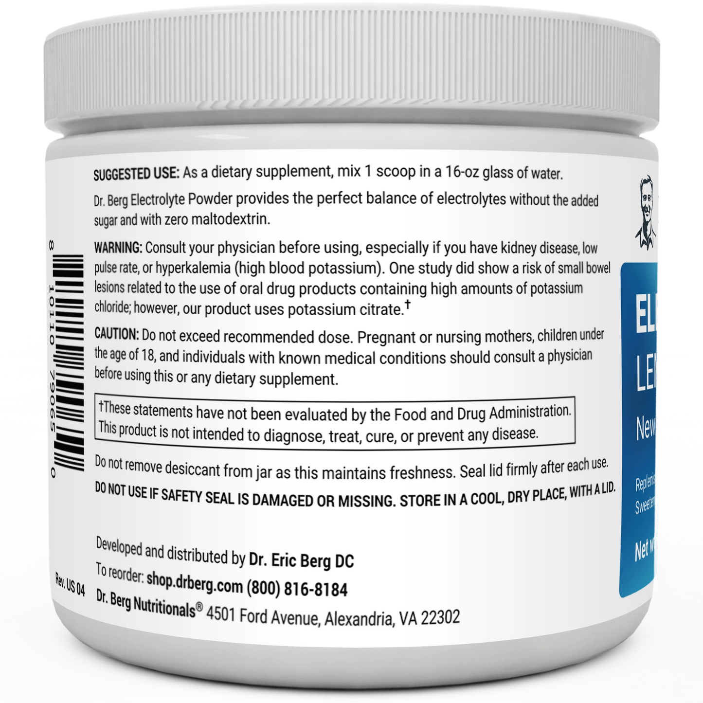 Electrolyte Powder Lemonade - 10.58 oz (300 g)