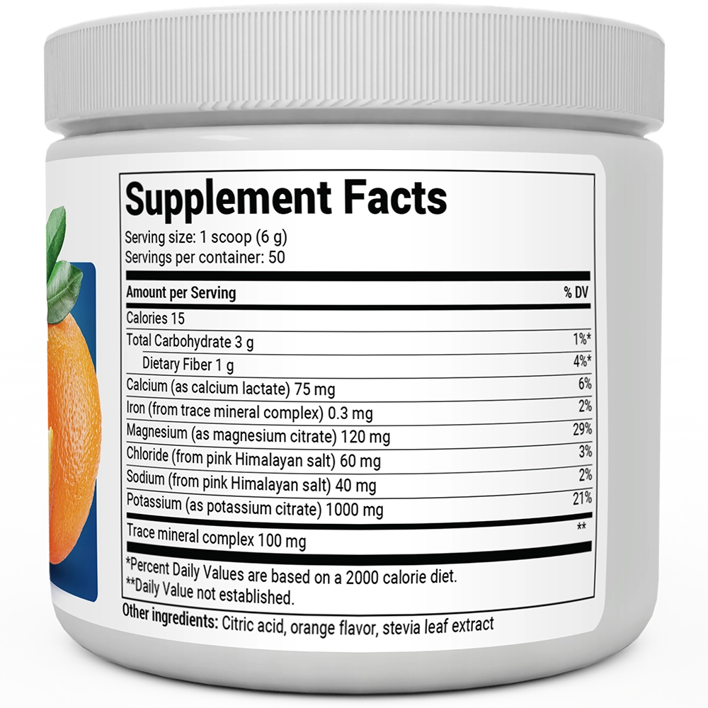 Electrolyte Powder Orange Flavor - 10.8 oz (300 g)