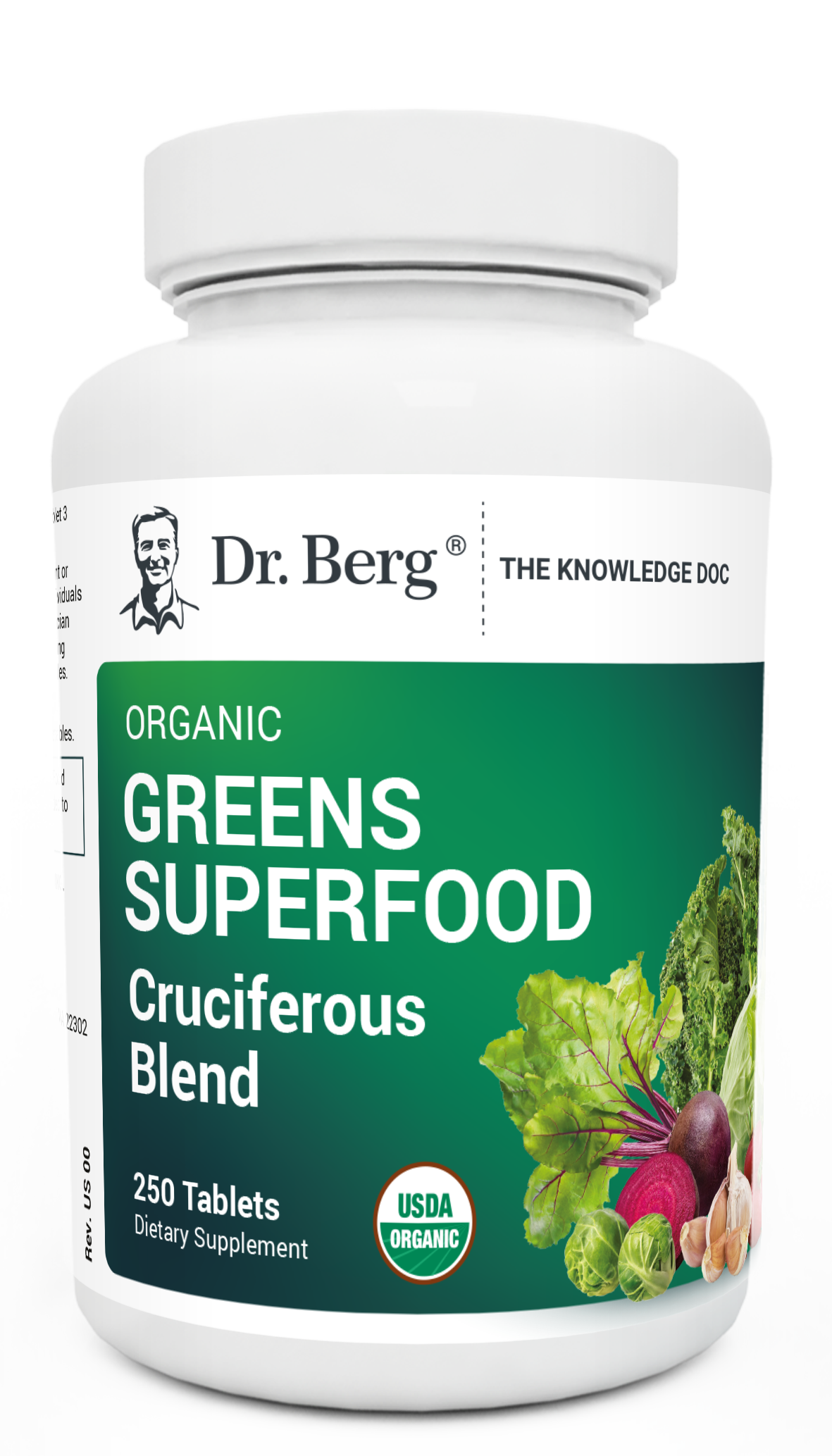 Organic Greens Superfood - Cruciferous Blend - 250 tablets- update