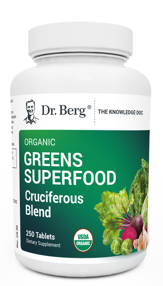 Organic Greens Superfood - Cruciferous Blend - 250 tablets- update